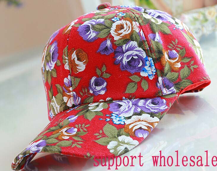 wholesale fashion blank canvas caps with flower