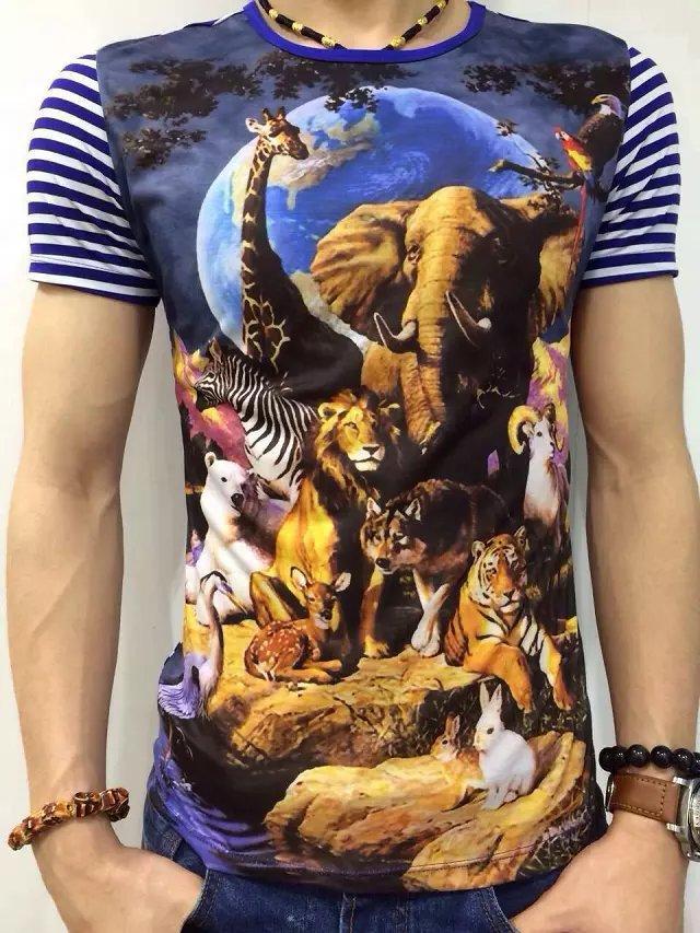 custom tee shirts with 3d printing animal design