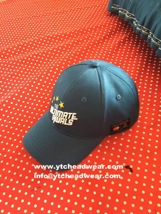 6 panel embroidery hat with logo  front and side
