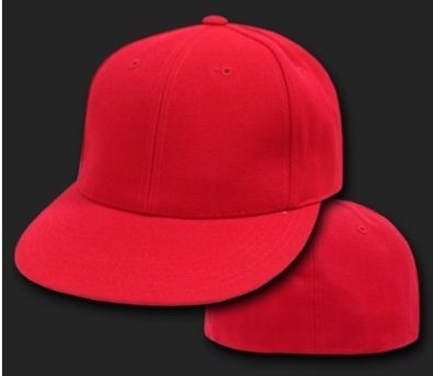 Blank baseball cap hat with flat brim