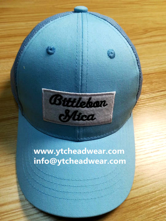 5 panel trucker hats with Embroidery design