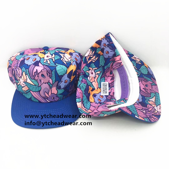 Printed Fabric snap back baseball caps hats