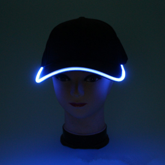 Led light sport hats for evening blue color