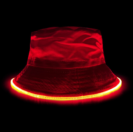 Custom cotton bucket hats with led lights